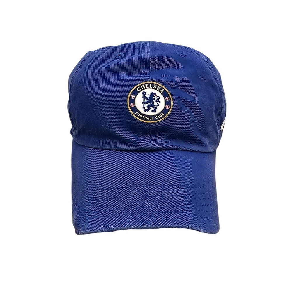 Nike Chelsea F.C. Heritage86 Hat Blue Adjustable Distressed Soccer Dad Cap